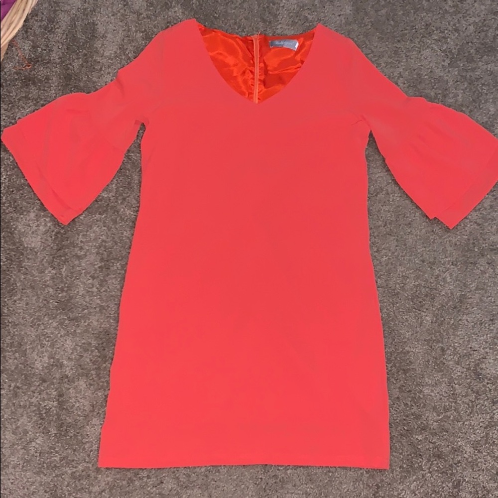 Orange Bell Sleeve Dress